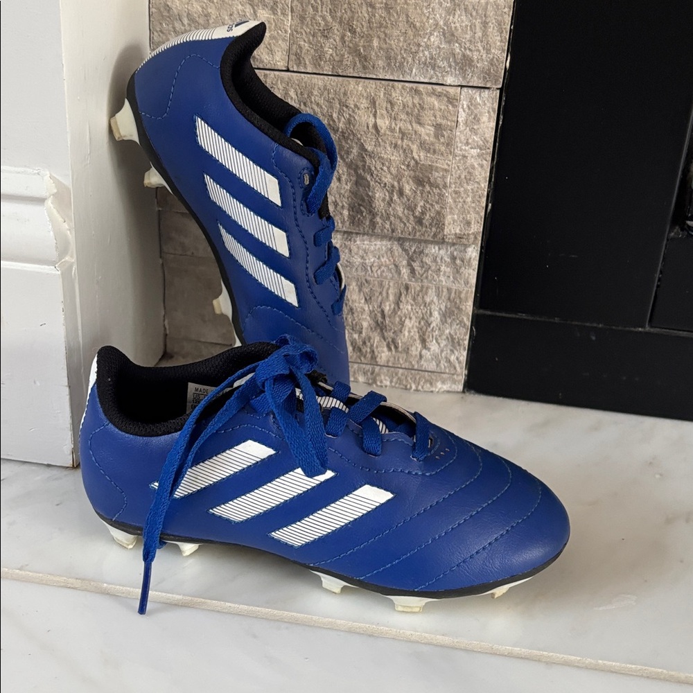 Adidas Kids Royal Blue soccer shoes athletic turf